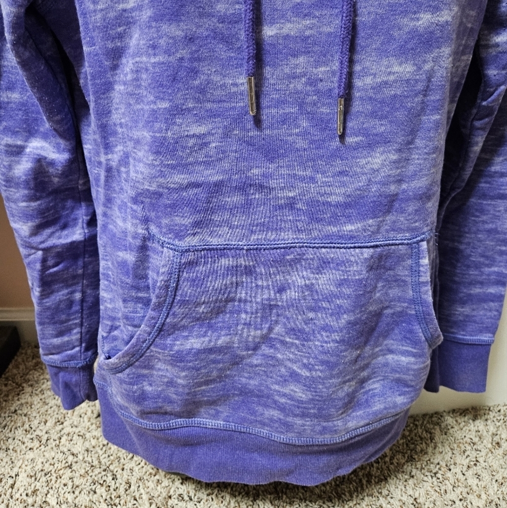 Casual Heathered Purple Hoodie - Picture 4 of 11